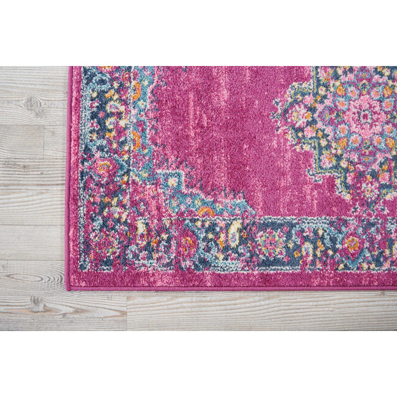 Mercury Row® Abbate Oriental Fuchsia Pink Area Rug & Reviews Wayfair